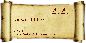 Laskai Liliom névjegykártya